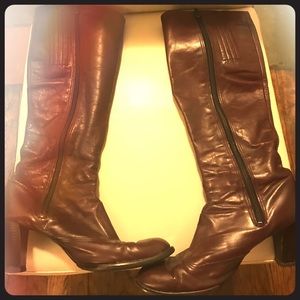 Gorgeous Vintage Deep Wine Maroon Tall Boots- 8
